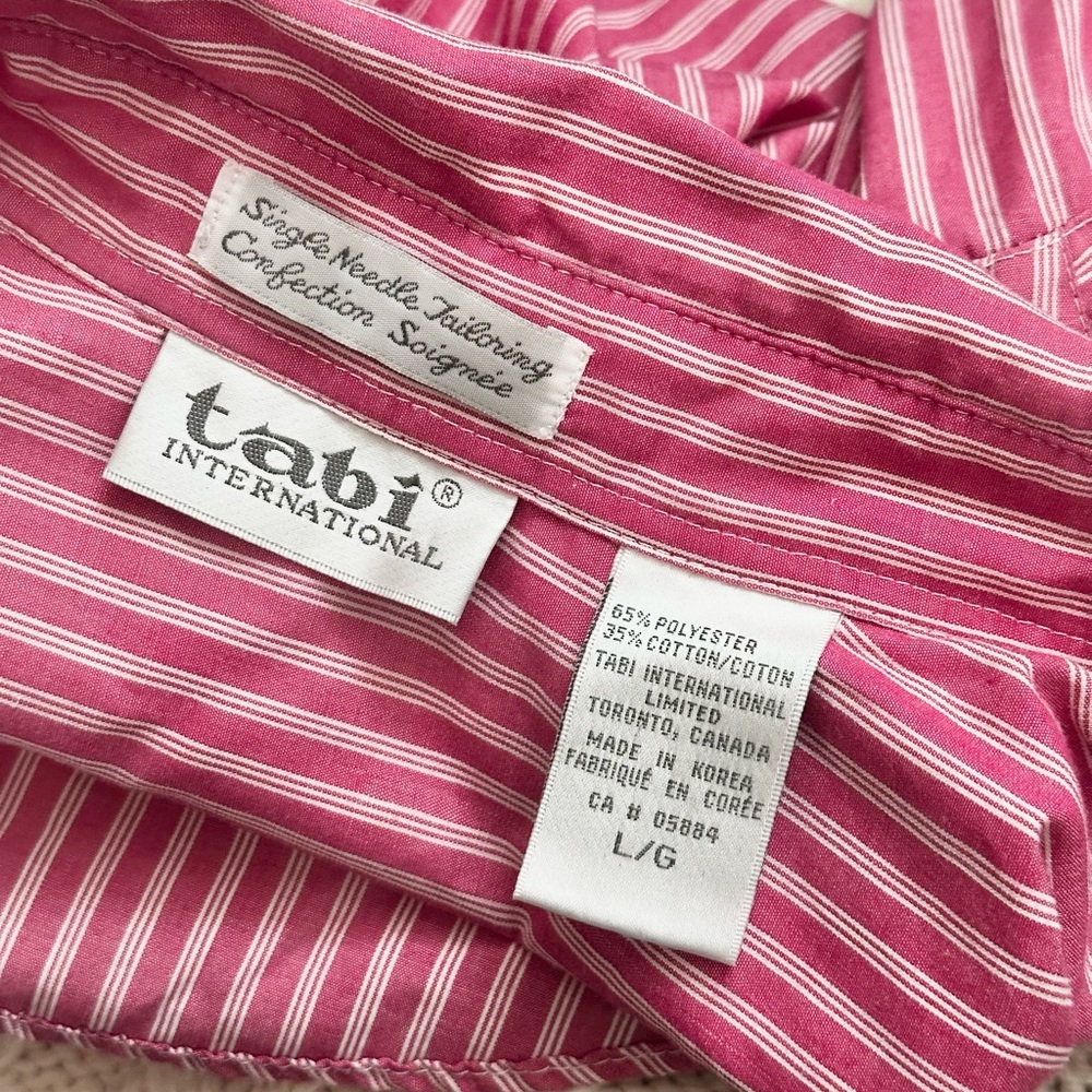Pink Striped Button-Up Shirt - Picture 6 of 6